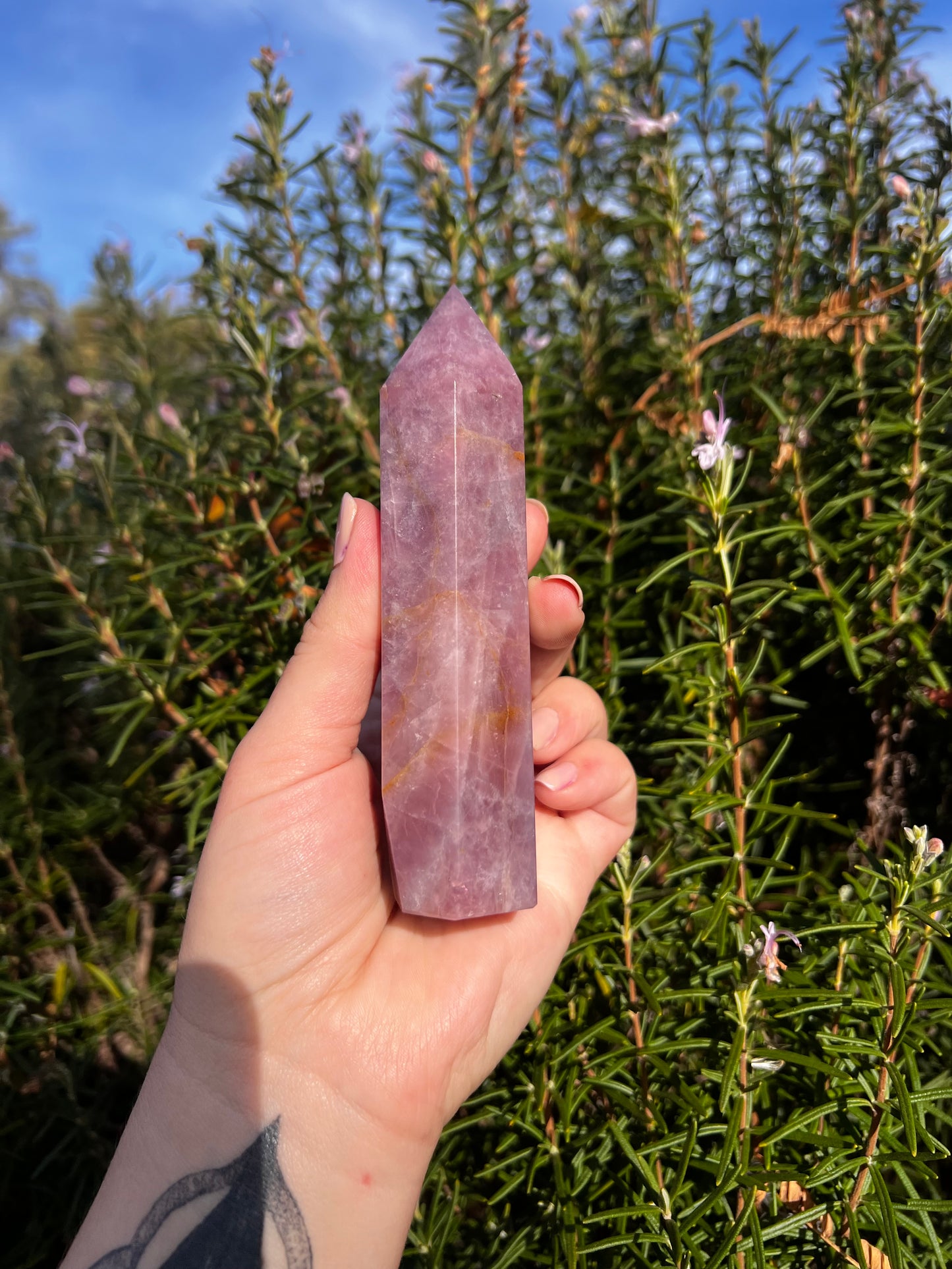 Lavender Rose Quartz Tower