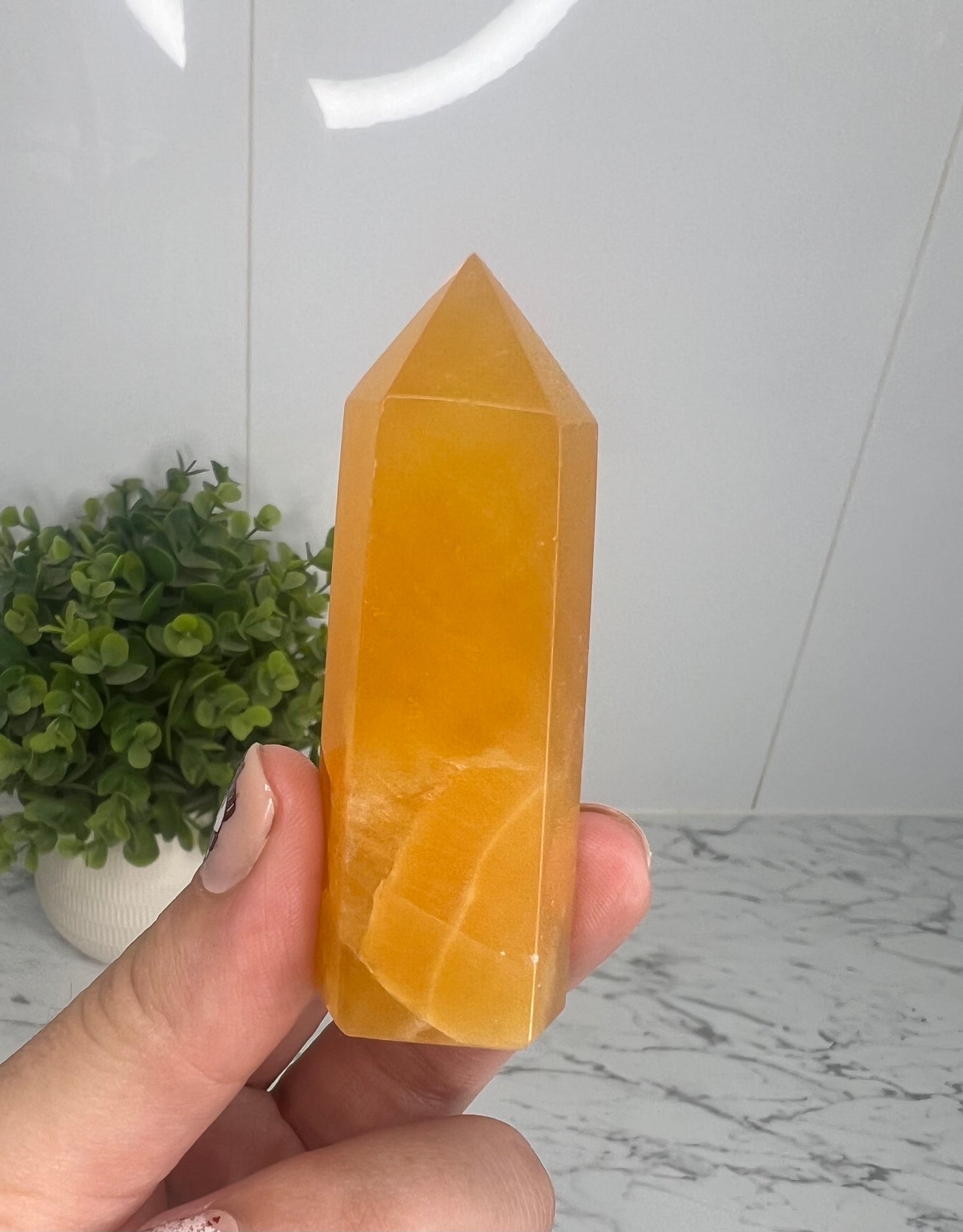 Orange Calcite Tower Sml