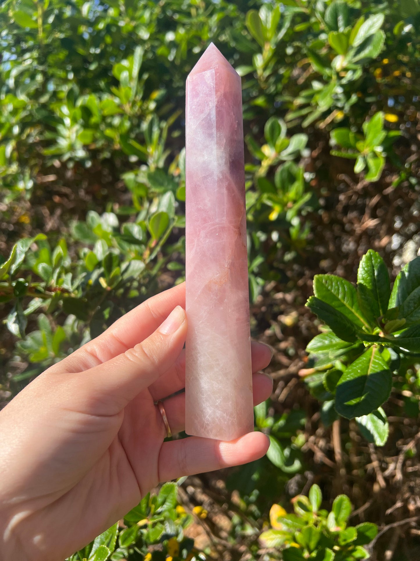 Lavender Rose Quartz Tower