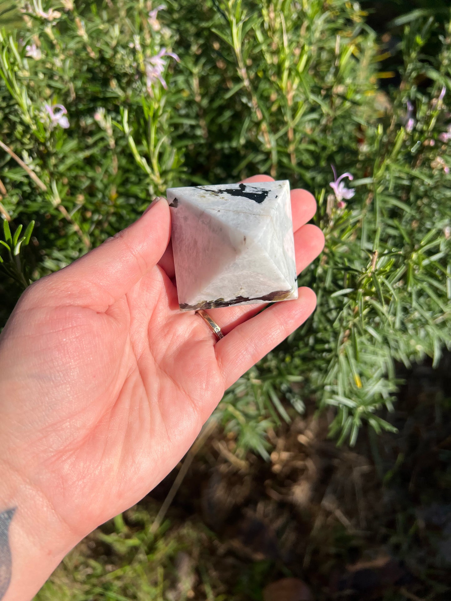 Rainbow Moonstone Pyramid