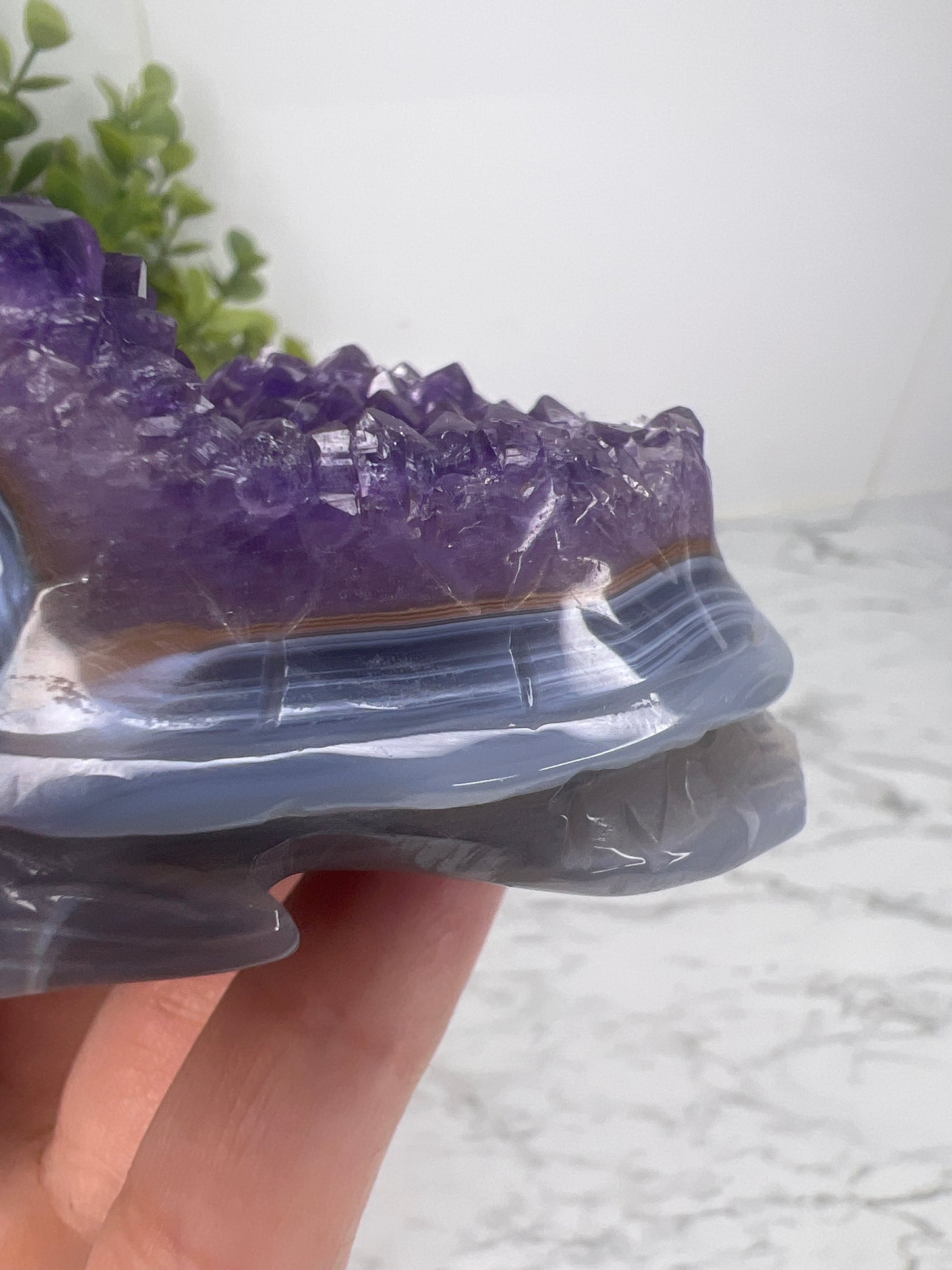 Amethyst & Agate Turtle Carving