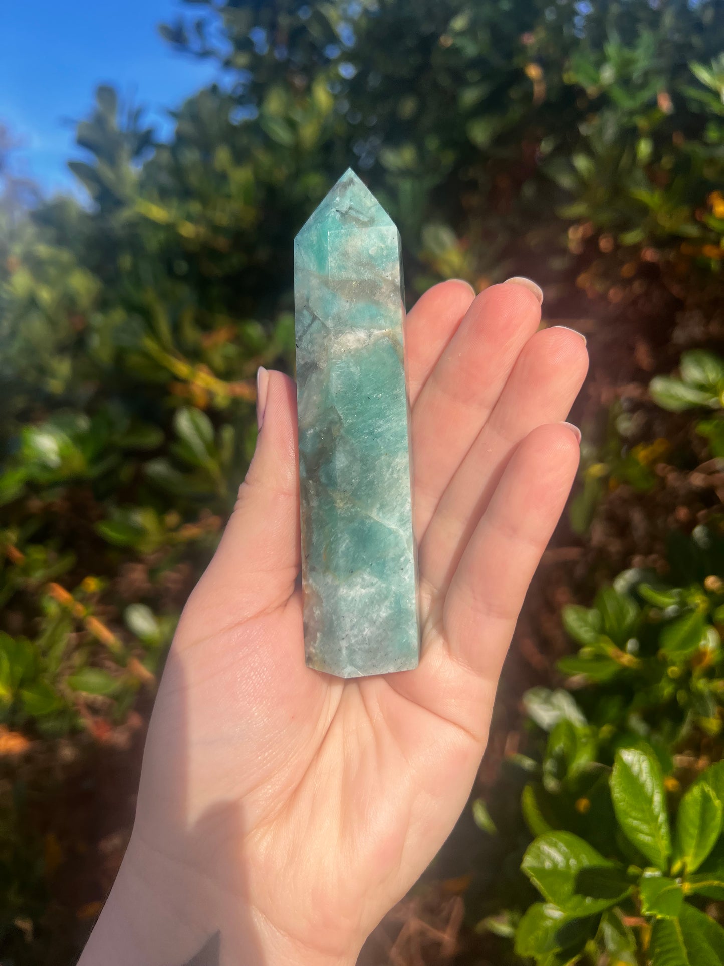 Smokey Amazonite Tower + Carnelian