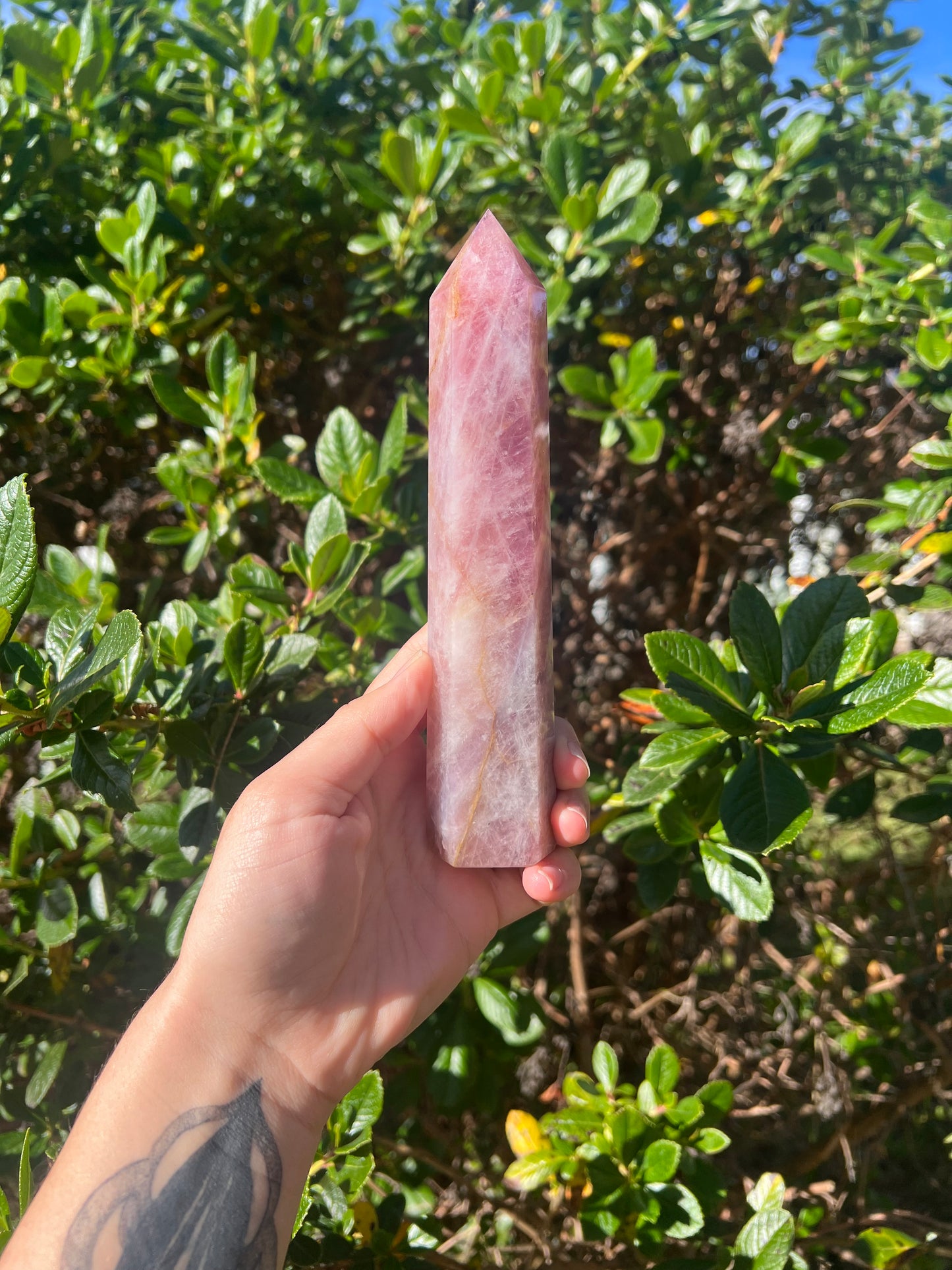 Lavender Rose Quartz Tower