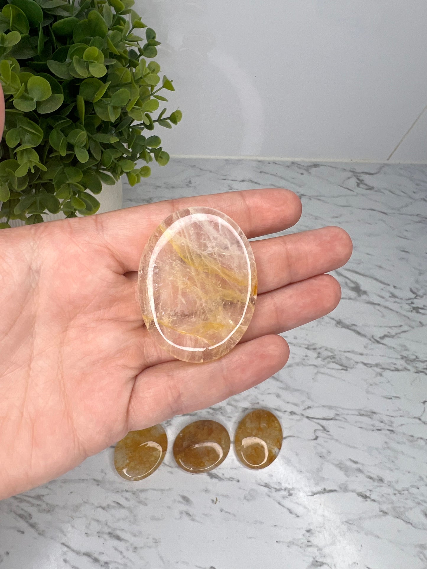 Golden Healer Quartz Worry Stone