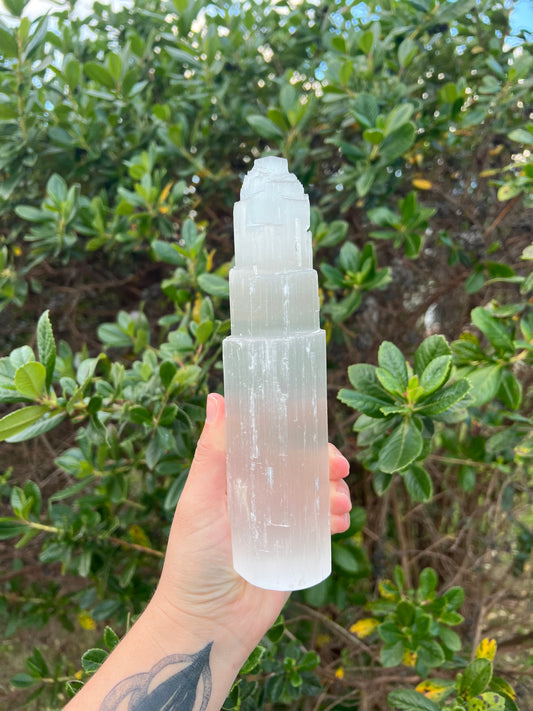 Selenite Tower Lrg