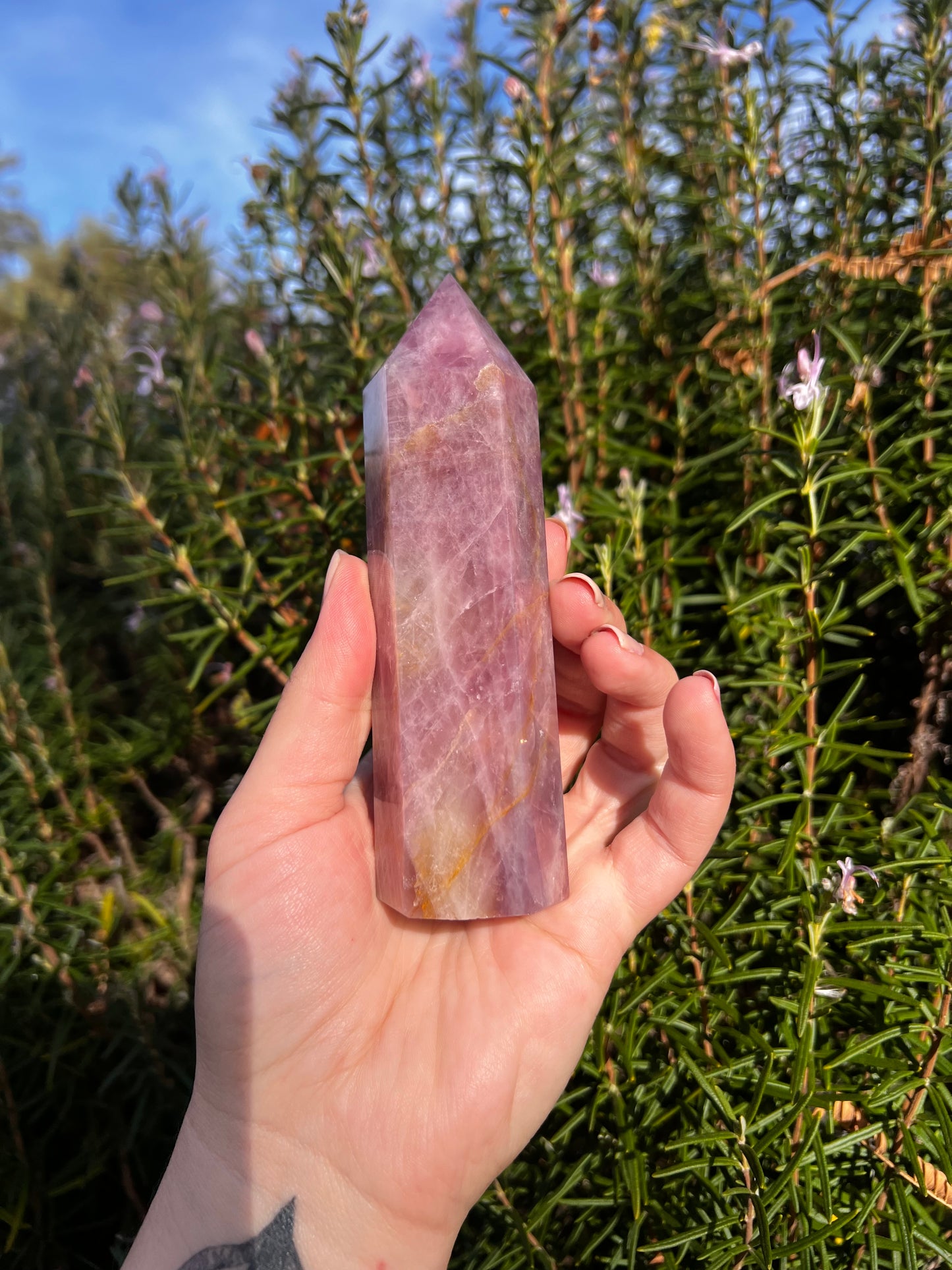 Lavender Rose Quartz Tower