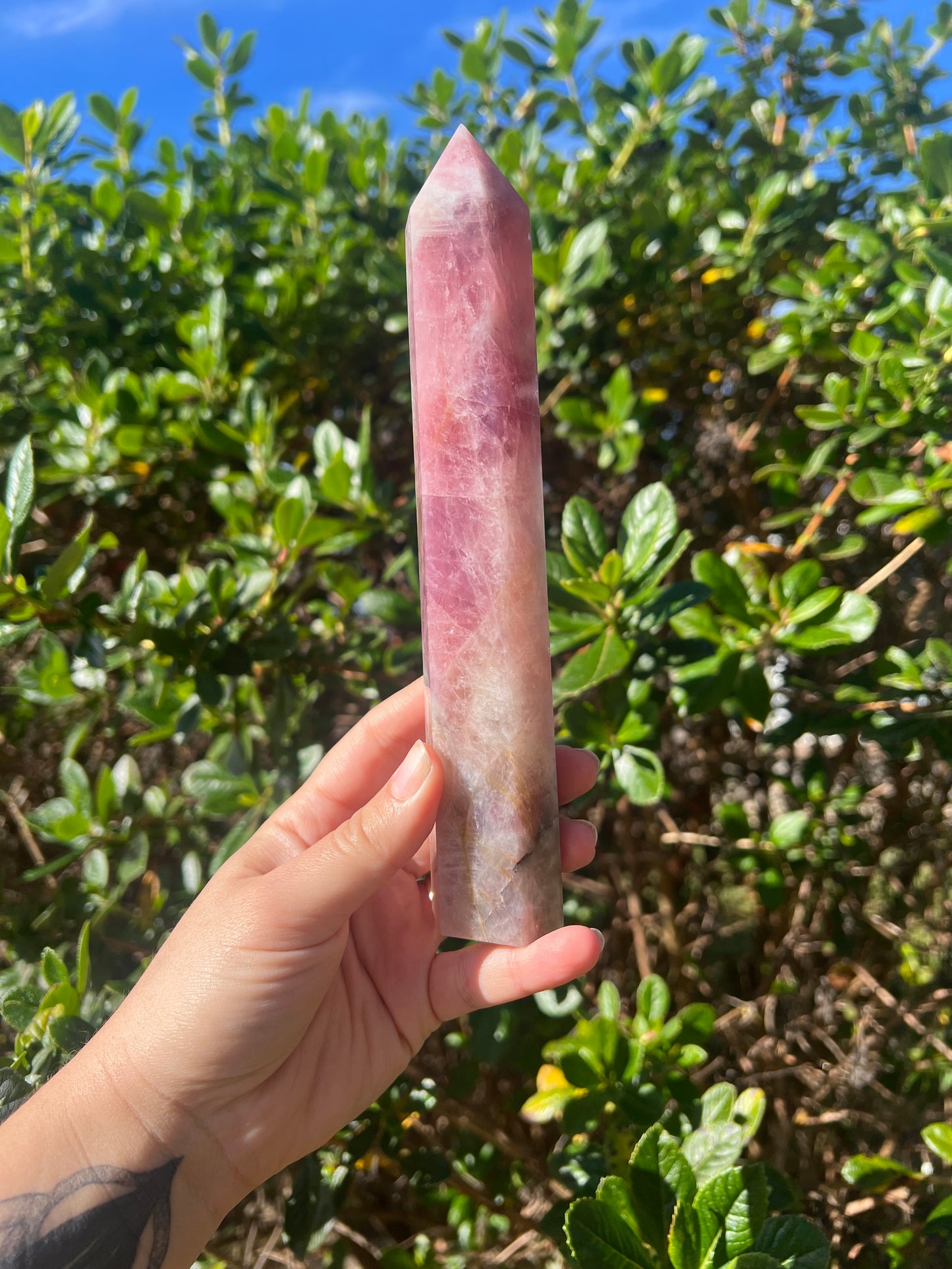 Lavender Rose Quartz Tower