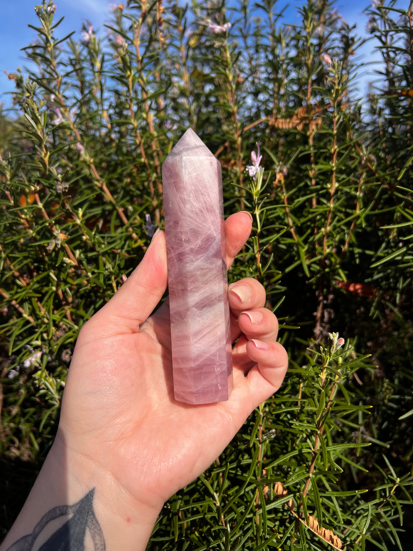 Lavender Rose Quartz Tower