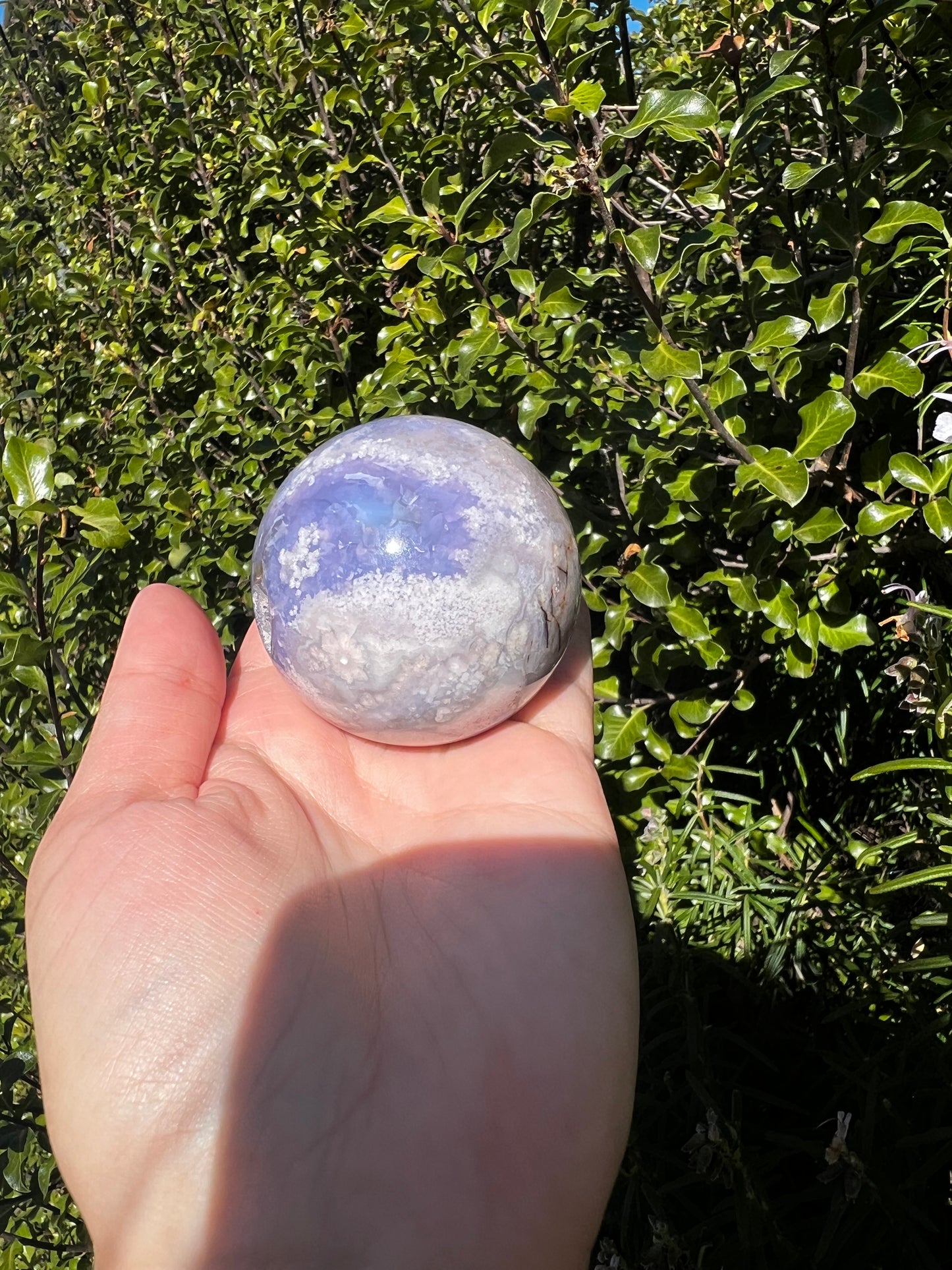 Blue Flower Agate Sphere