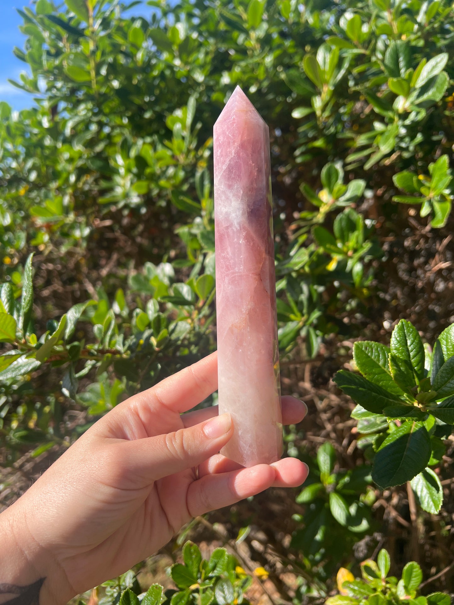 Lavender Rose Quartz Tower
