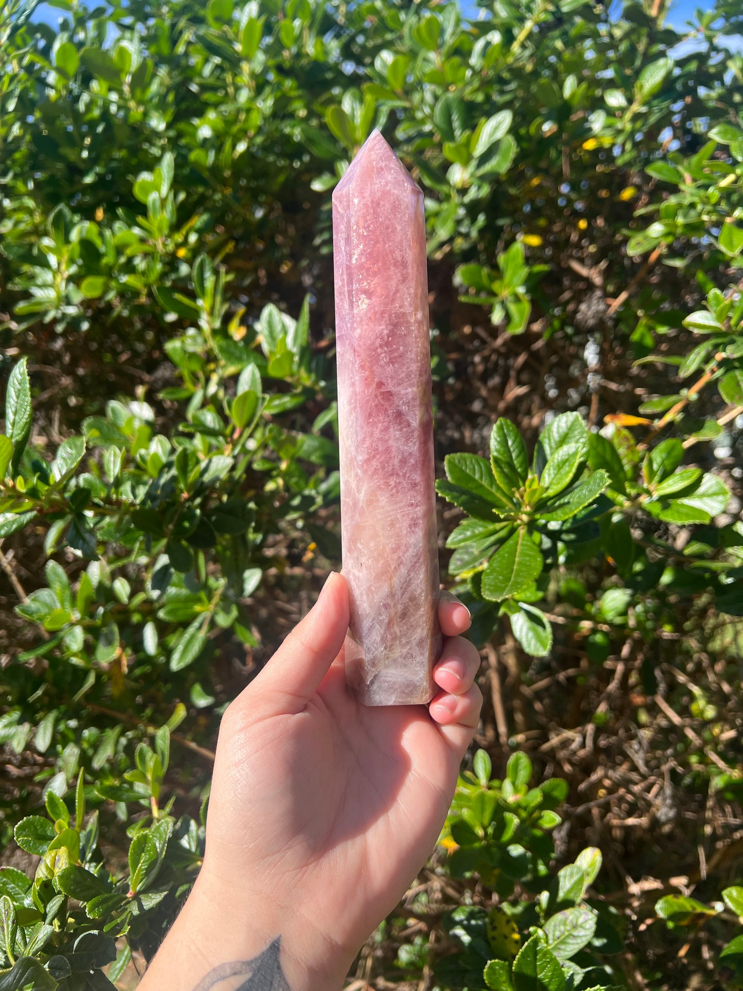 Lavender Rose Quartz Tower