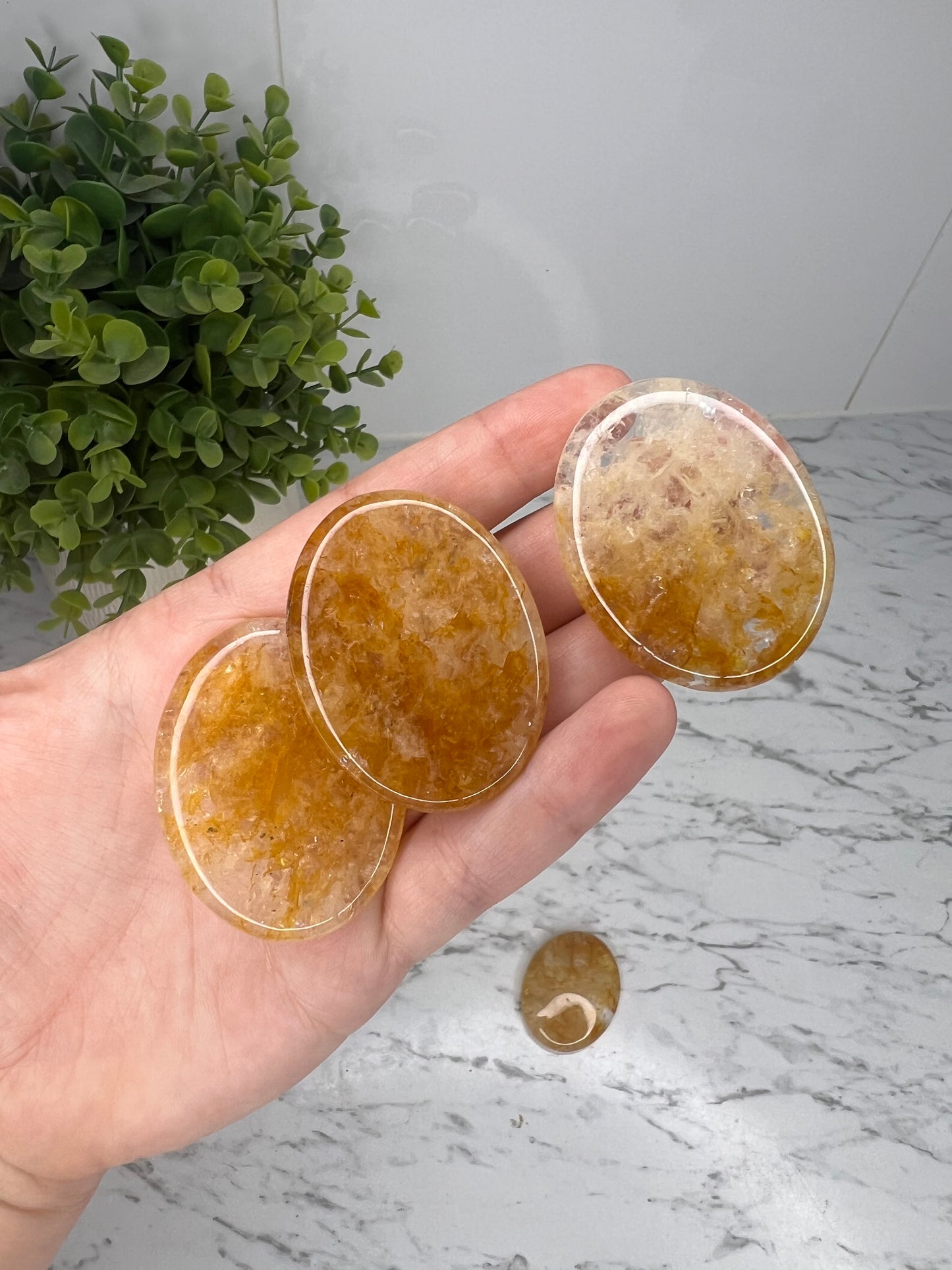 Golden Healer Quartz Worry Stone