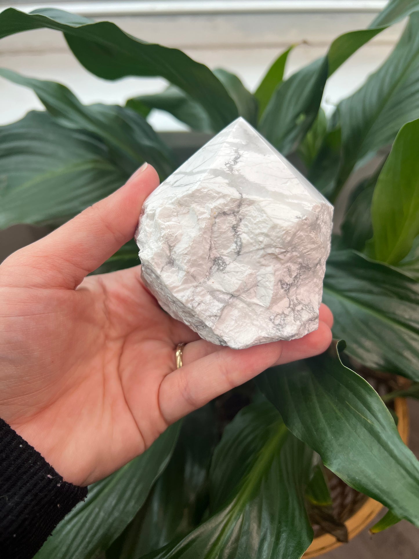 Howlite Polished Point Rough