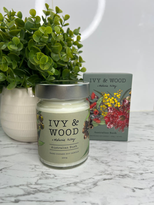 Australian Bush-Ivy & Wood Soy Candle 250g