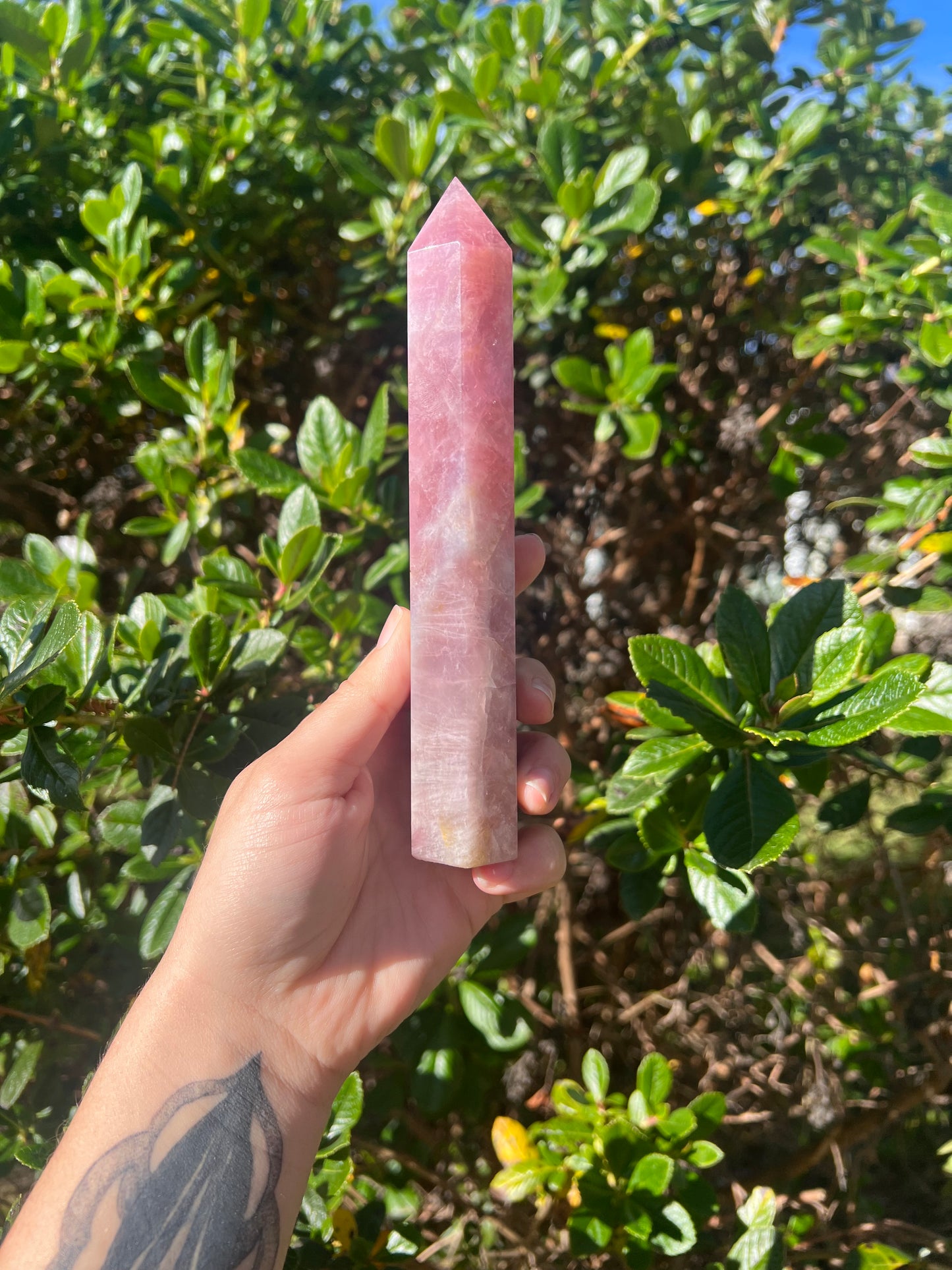 Lavender Rose Quartz Tower