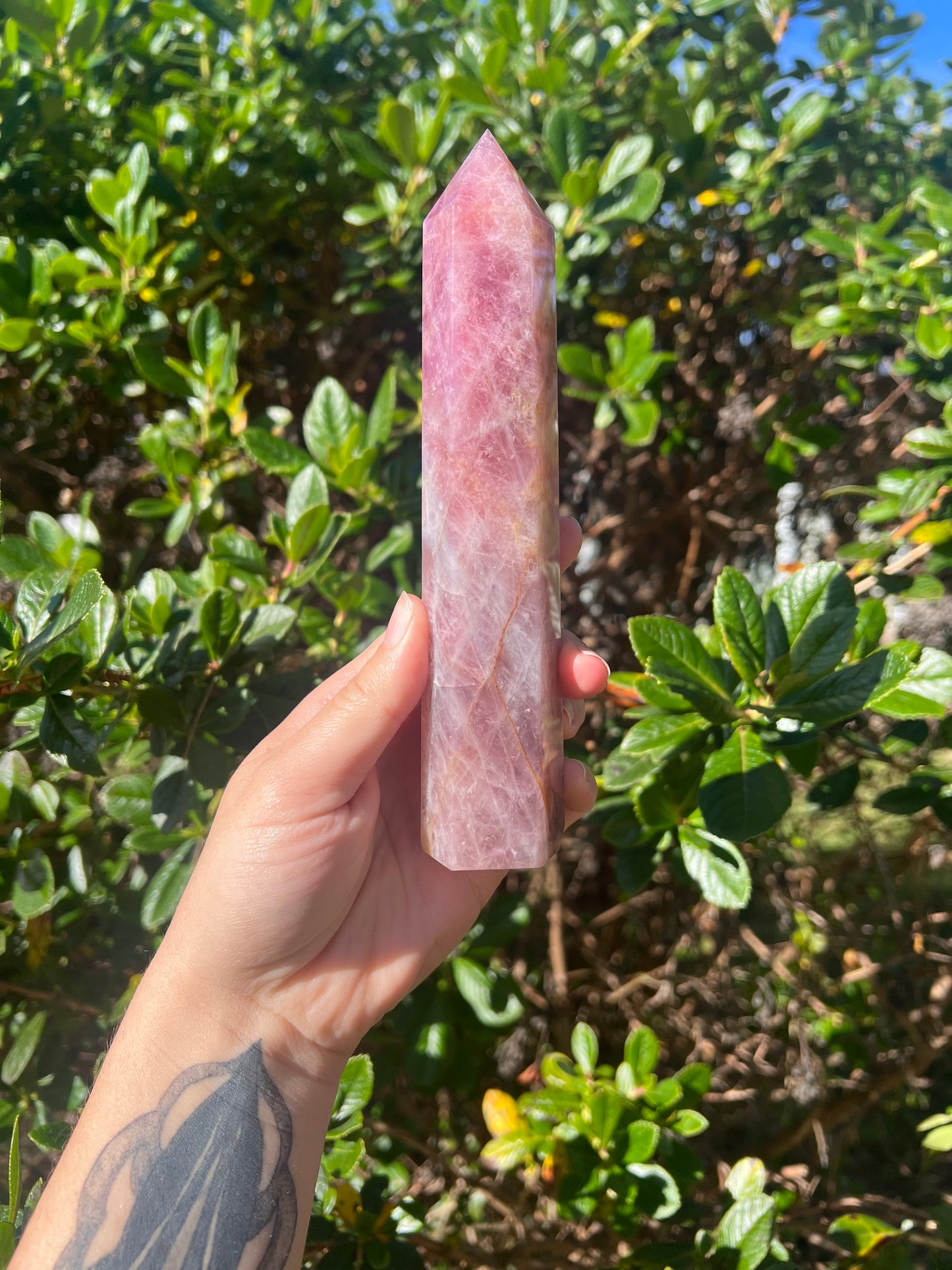 Lavender Rose Quartz Tower