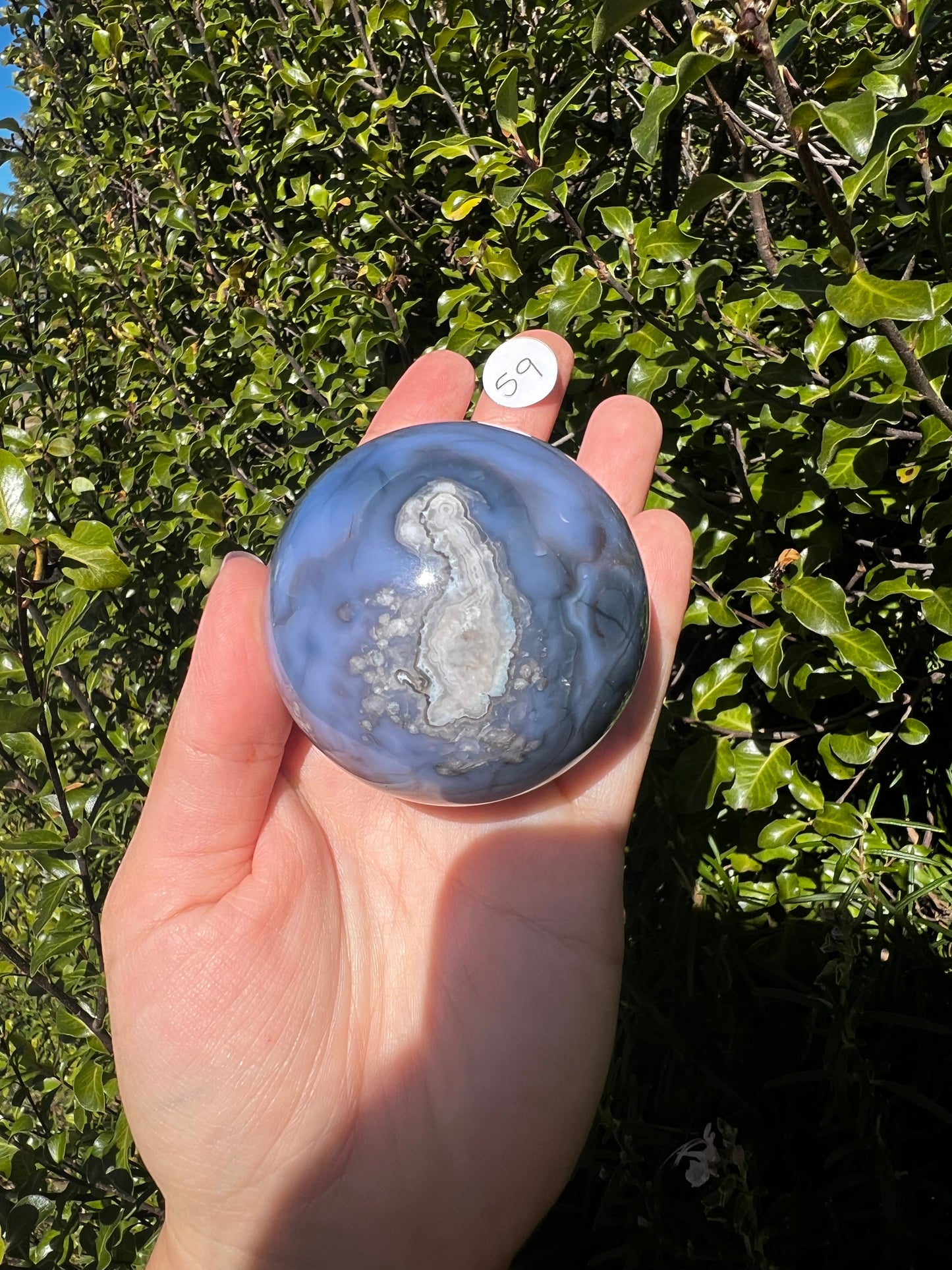 Blue Flower Agate Sphere