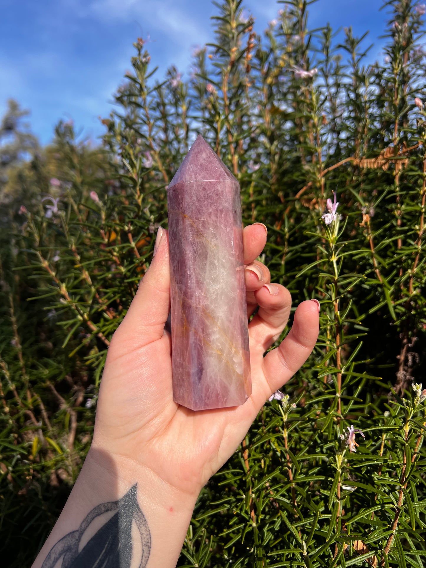 Lavender Rose Quartz Tower
