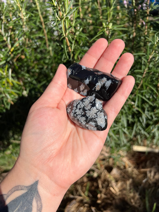 Snowflake Obsidian Slab Mini