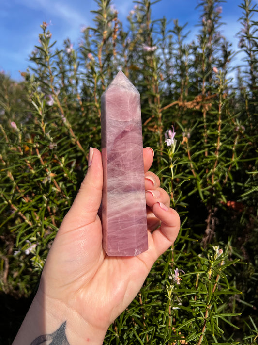 Lavender Rose Quartz Tower
