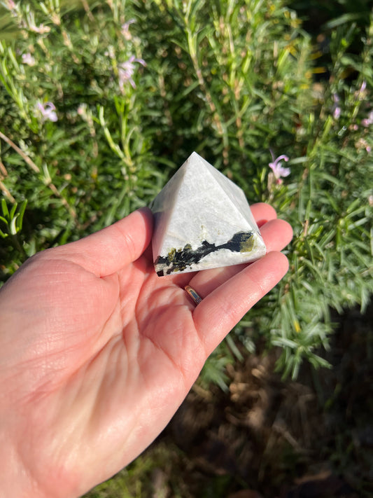 Rainbow Moonstone Pyramid