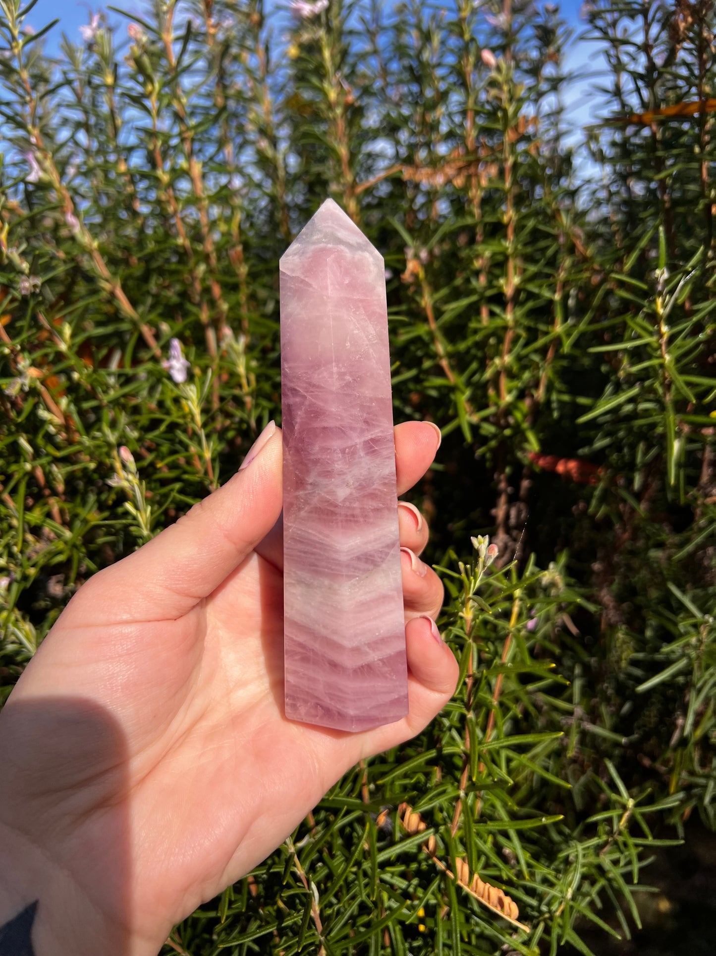 Lavender Rose Quartz Tower