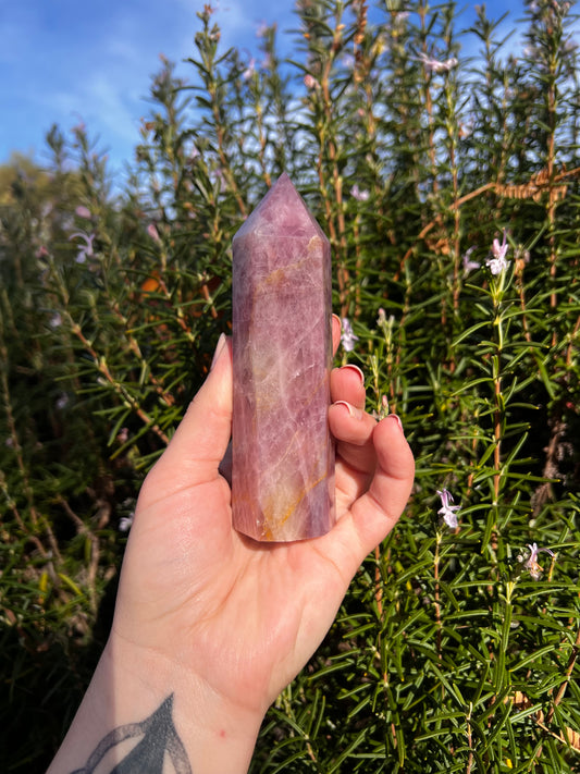 Lavender Rose Quartz Tower