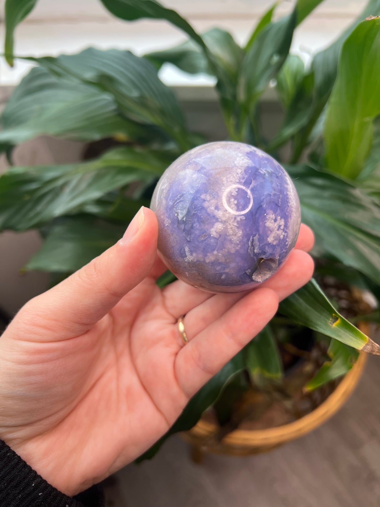 Blue Flower Agate Sphere