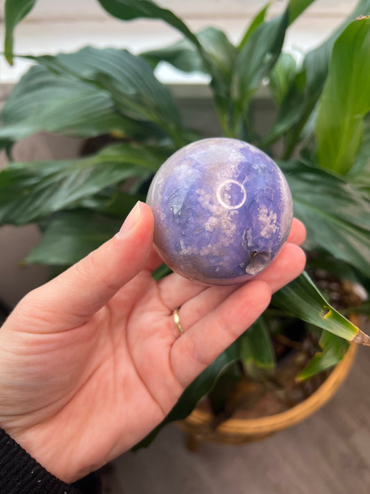 Blue Flower Agate Sphere