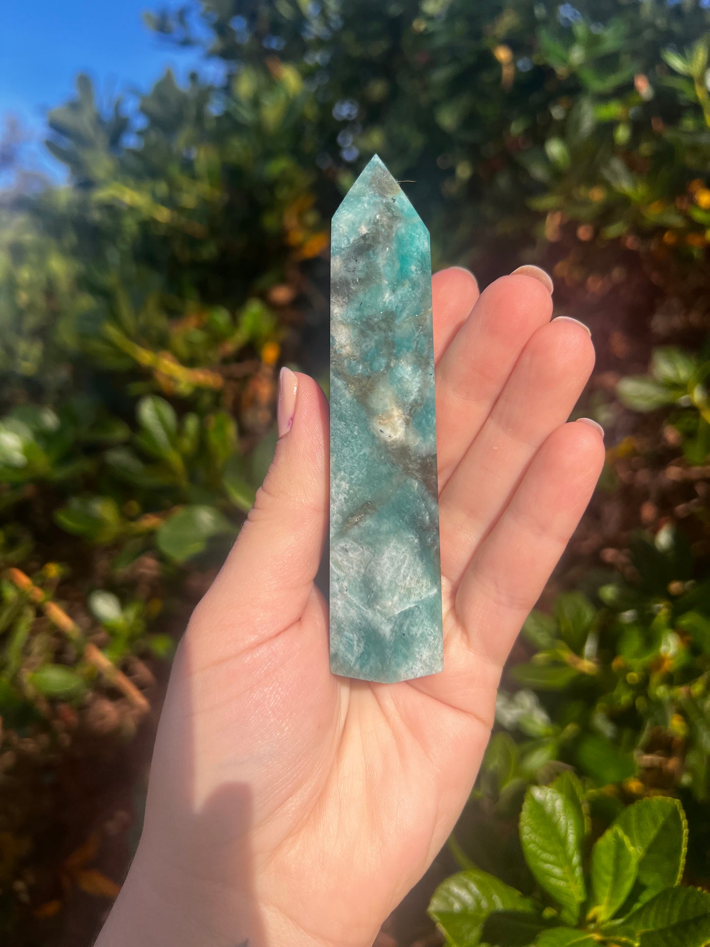 Smokey Amazonite Tower + Carnelian