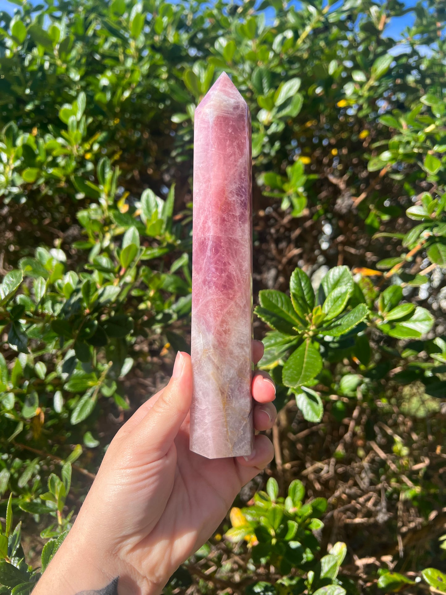 Lavender Rose Quartz Tower