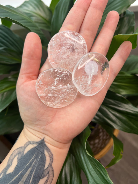 Clear Quartz Palm Stone