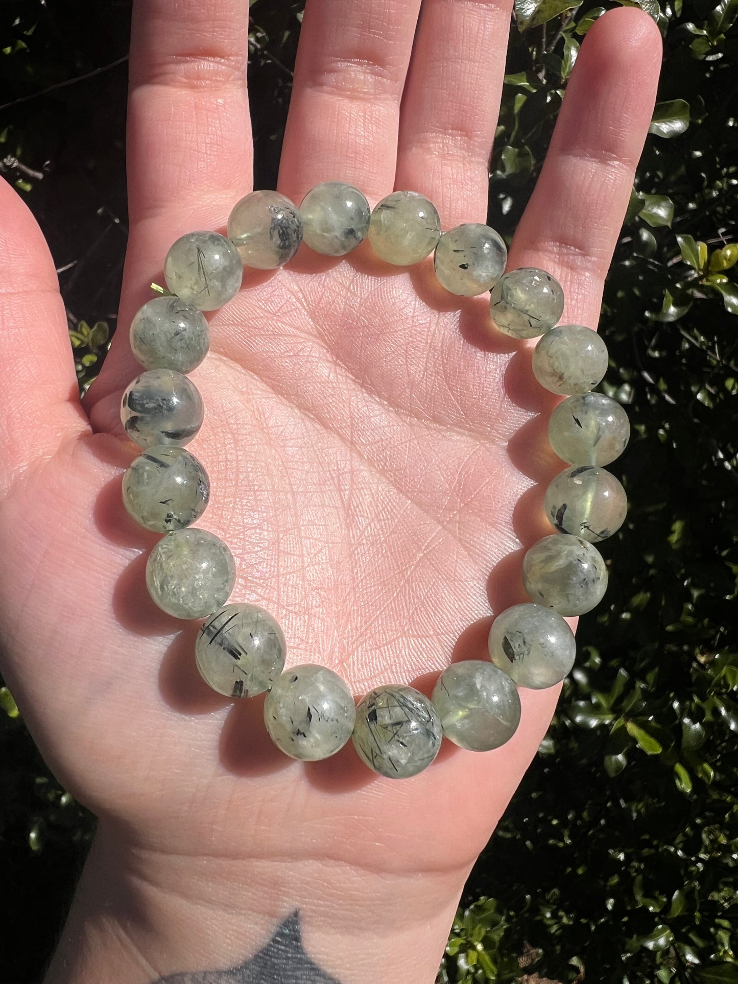 Prehnite + Epidote Inclusions Bracelet